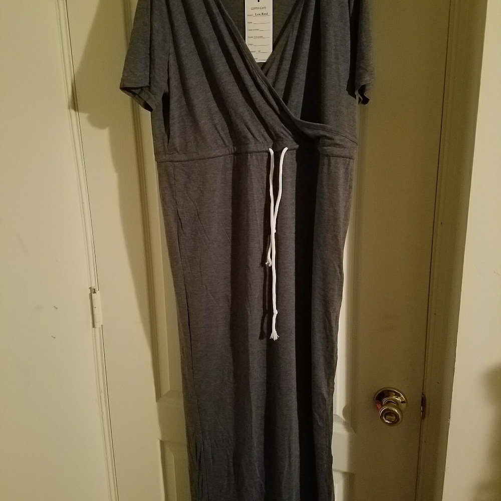 Leo Rosi Women's Emy Cotton Maxi Dress Blue SizeXL